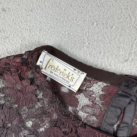 50s Frederick’s of Hollywood Black Sheer Cotton Lace Tank Top Small‎ Burlesque - Picture 6 of 16